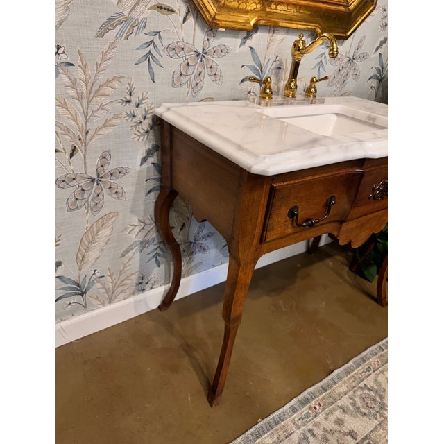 Early 19th Century 19th Century French Walnut Bath Vanity For Sale - Image 5 of 15