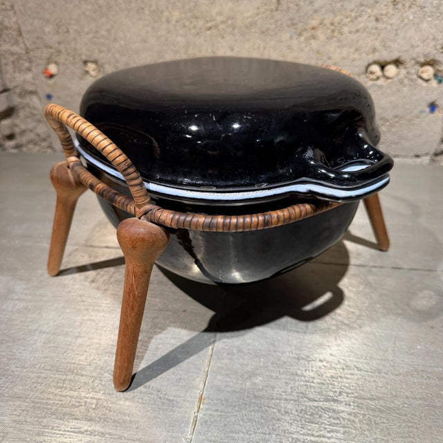 1950s Mid-Century Modern Casserole Dish and Stand From the Anker-Line Range For Sale In San Diego - Image 6 of 14
