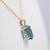 1.1Ct Natural Swiss Blue Topaz Pendant in Solid 14k Gold – Oval, 11x9mm For Sale In Columbus - Image 6 of 7