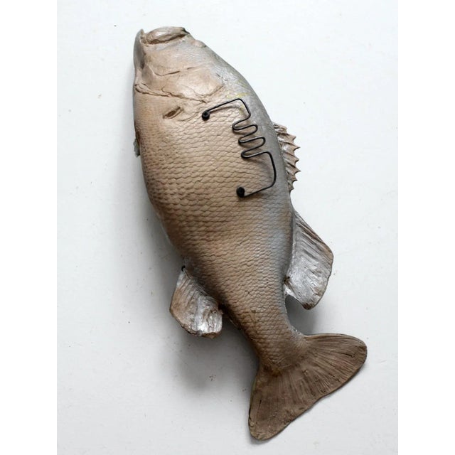 Green Vintage Bass Fish Wall Mount For Sale - Image 8 of 9