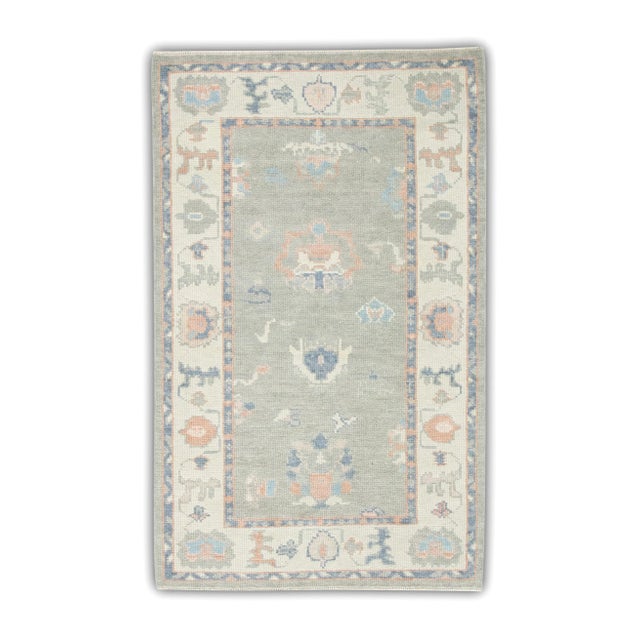 Modern Turkish Oushak Rug 2'11" x 4'9" For Sale In Houston - Image 6 of 6