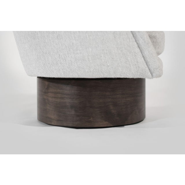 Set of Swivel Lounges on Walnut Supports by Leon Rosen, Circa 1970s For Sale - Image 10 of 12