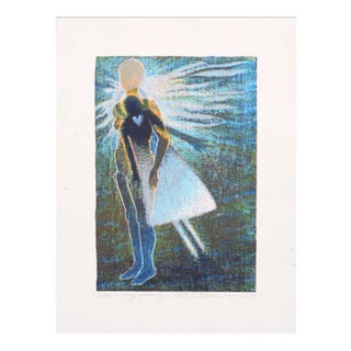 Deborah Rumer "Like a Breeze Passing" Print and Poem 1997 For Sale