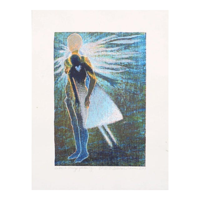 Deborah Rumer "Like a Breeze Passing" Print and Poem 1997 For Sale