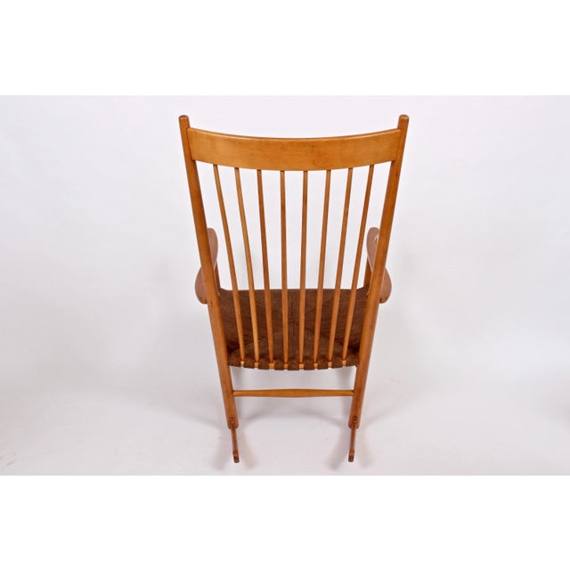 Hans Wegner J16 Beech Rocking Chair, circa 1950 For Sale - Image 6 of 12