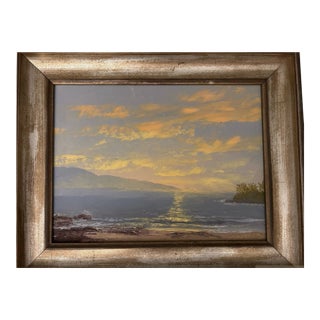 John W. Hilton (1904–1983) Hawaiian Sunset Seascape Oil Painting For Sale