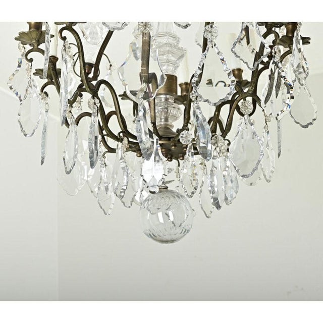 Bronze French 19th Century Louis XVI Style Chandelier For Sale - Image 8 of 12