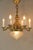 Brass Chandelier with 6 Candles, Budapest, 1930s For Sale - Image 11 of 13