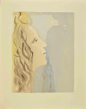 Salvador Dali, The Greatest Beauty of Beatrice, Woodcut, 1963