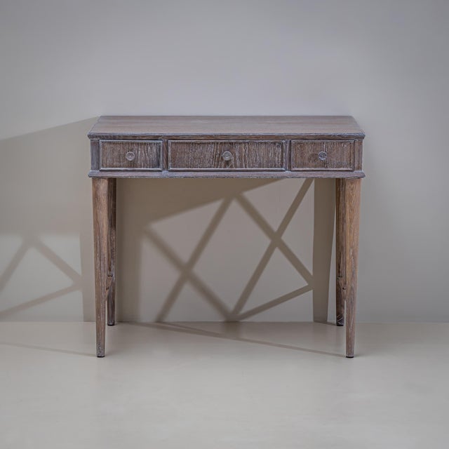 Mid 20th Century Pair of Mid-Century Modern Desks in Limed Oak, Lattice Design, 1950s For Sale - Image 5 of 14