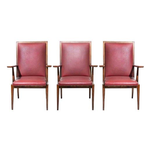 Vintage Chairs by Silvio Cavatorta, Italy, 1950s, Set of 3 For Sale