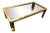 Italian Brass Coffee Table With Design For Sale
