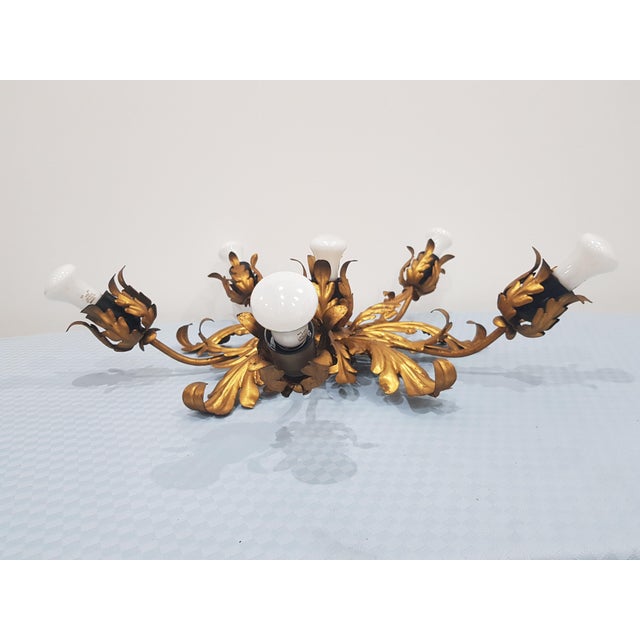 Hollywood Regency Ceiling Lamp from Hans Kogl, Germany, 1960s For Sale - Image 11 of 12