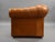 1980s Tan Leather Two-Seater Chesterfield Sofa, 1980 For Sale - Image 5 of 9