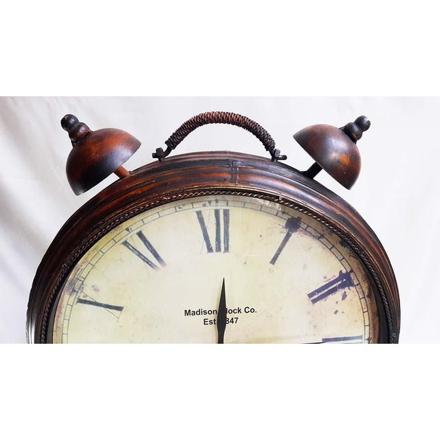 Very Large 25" Rustic Alarm Clock Decor Chairish