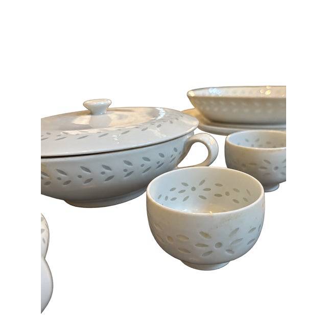 Ceramic Vintage Seyei Fine China Cups, Bowls & Serving Dishes - 37 Pieces Collection For Sale - Image 7 of 12