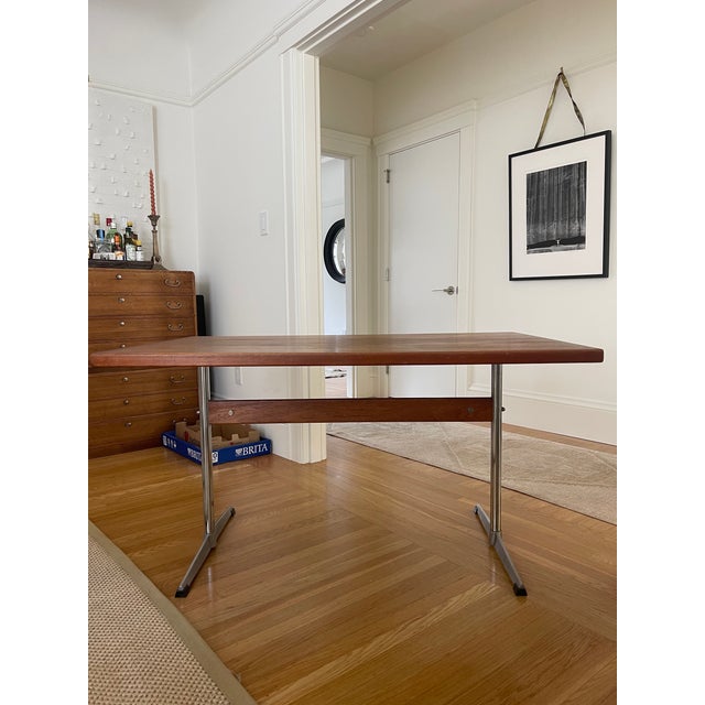 1960s 1960s Mid-Century Modern T-Table - Desk For Sale - Image 5 of 5