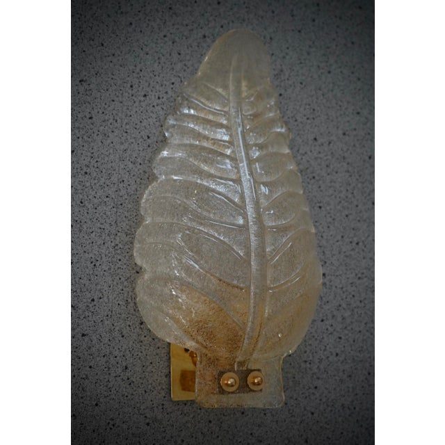 Murano Art Glass Gold Graniglia and Brass Wall Light and Sconces, 2000 For Sale - Image 4 of 10