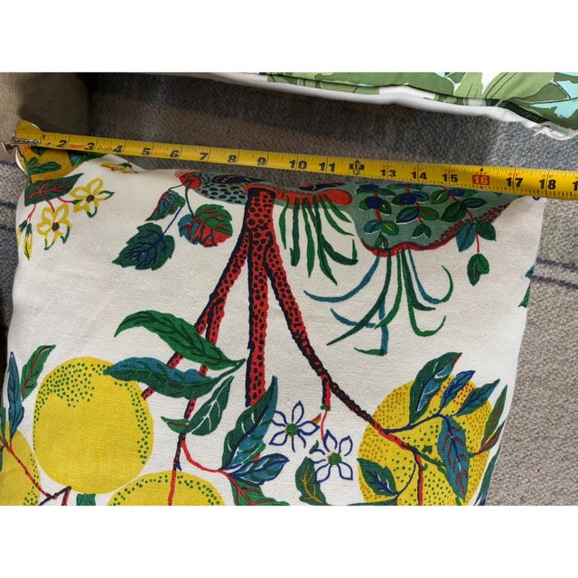 2020s Schumacher Citrus Garden Pillow For Sale - Image 5 of 5