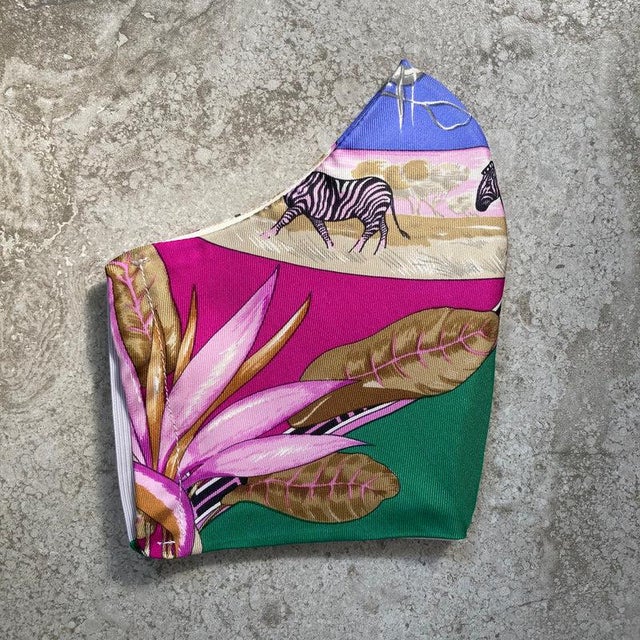 Hermès Hermes Vintage Tropiques Silk Scarf Face Covering For Sale - Image 4 of 8