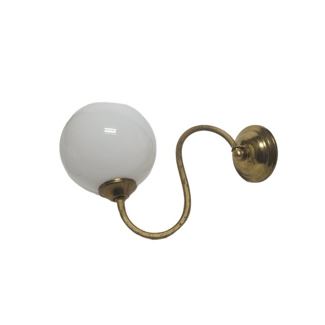 1950s Art Deco Metal Wall Lamp, Poland, 1950s For Sale - Image 5 of 5