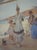 Framed French Print Figures on a Veranda by Beach For Sale - Image 4 of 11