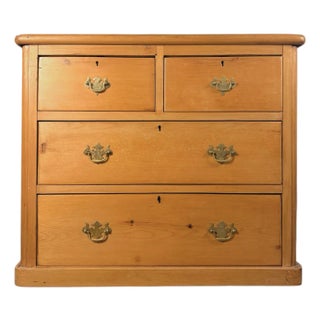 Early 20th Century Antique English Pine Chest of Drawers For Sale