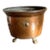 Vintage Italian Hammered Copper Cachepot Planter on Claw Feet For Sale