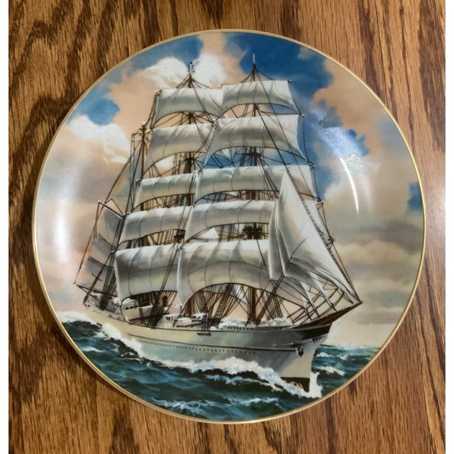 Set of 2 Rosenthal for Danbury Mint “Great American Sailing Ships” Plates – Sea Witch & Eagle – 8.625” Limited Edition Nautical Wall Decor - See Pics! For Sale In New Orleans - Image 6 of 7