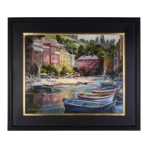Betty Carr "Italian Retreat" Oil Painting on Board