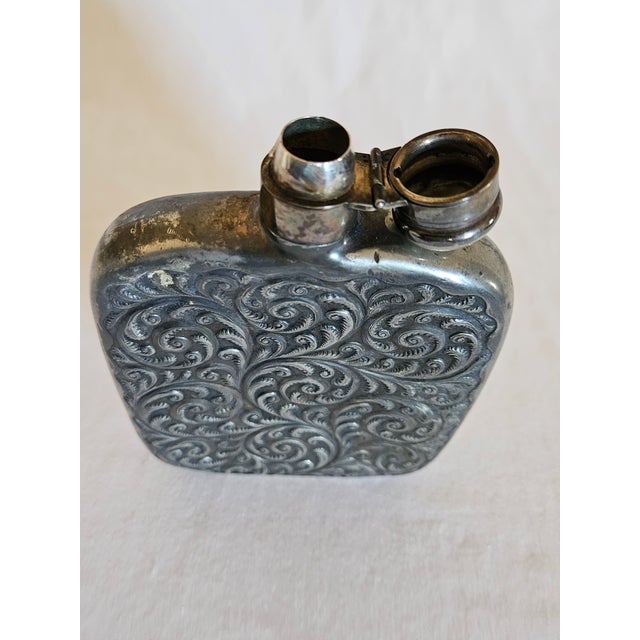 Late 19th Century Antique 1890 Derby Silver Company Whiskey Flask For Sale - Image 5 of 7