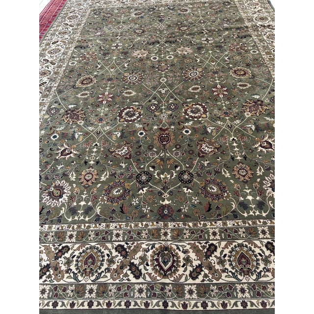 Indo Persian Tabriz , 102" X 14'2 For Sale - Image 4 of 9
