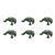 Bordallo Pinheiro Frogs Small Frogs Sitting Down, Set of 6 For Sale