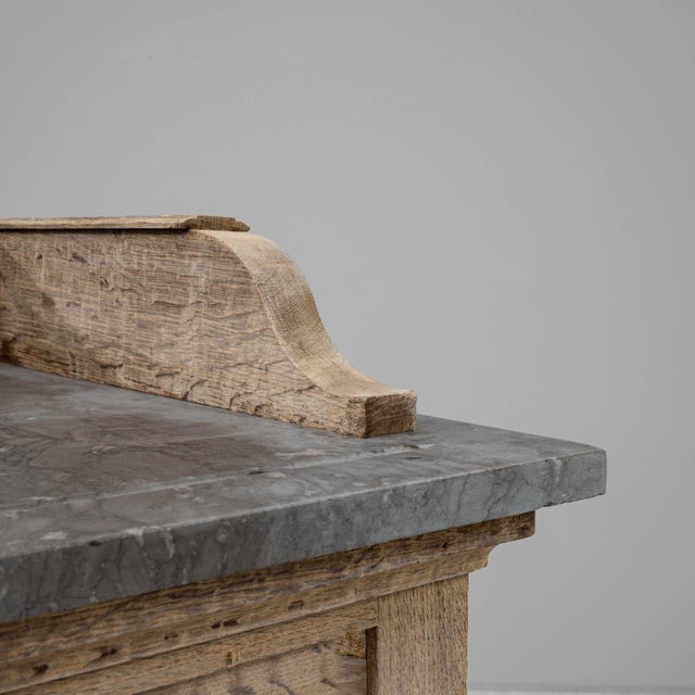 19th Century French Oak Buffet With Marble Top For Sale - Image 10 of 18