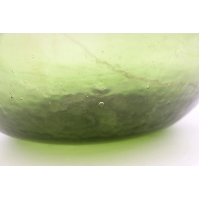 Green 19th Century Large Antique Blown Glass Portuguese Demijohn For Sale - Image 8 of 12