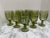 Vintage Set of Ribbed Green Glass Goblets, Set of Nine For Sale - Image 4 of 8