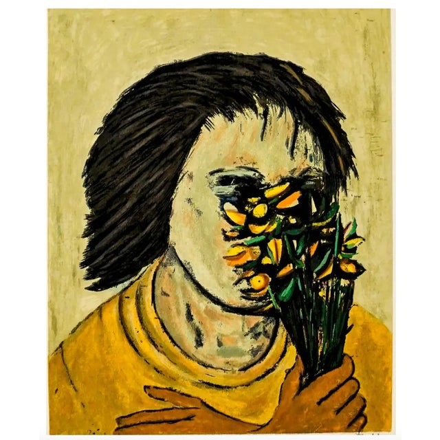 1959 Frank Kleinholz Posies Mid Century Serigraph For Sale - Image 6 of 6