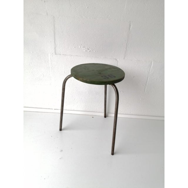 Vintage Industrial Black Stool For Sale - Image 14 of 18
