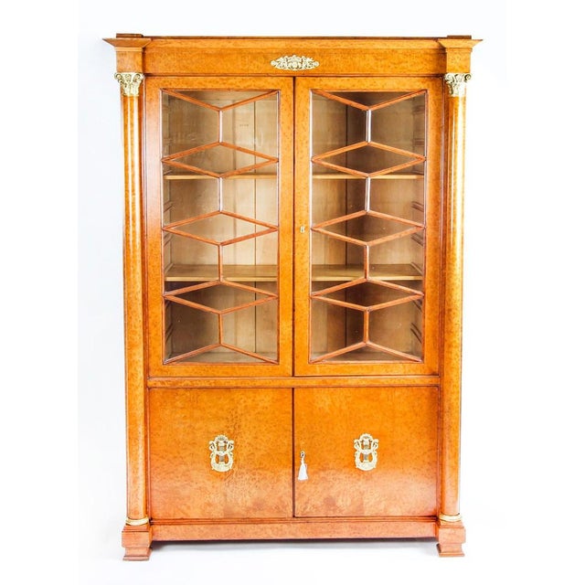 Charles X French Burr Maple and Ormolu Bookcase, 19th Century For Sale - Image 18 of 18