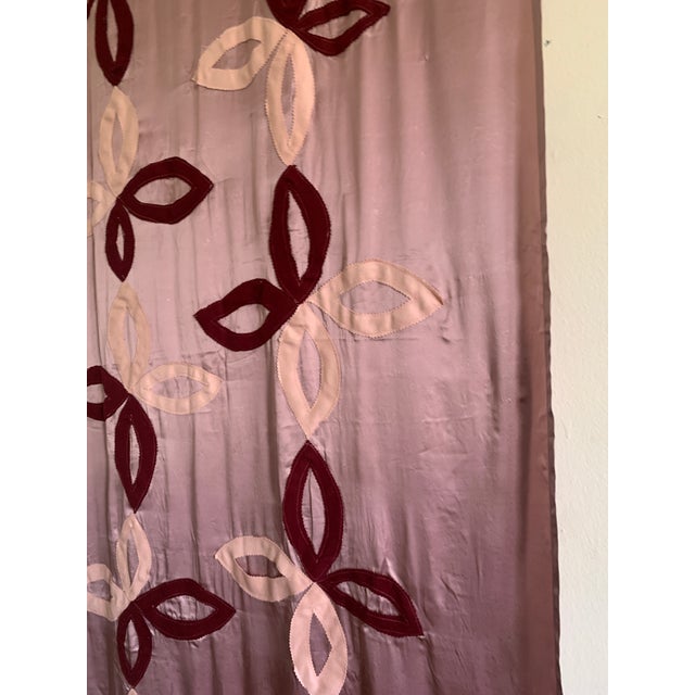 Textile Felted Pattern on Silk Charmeuse Panel For Sale - Image 7 of 10