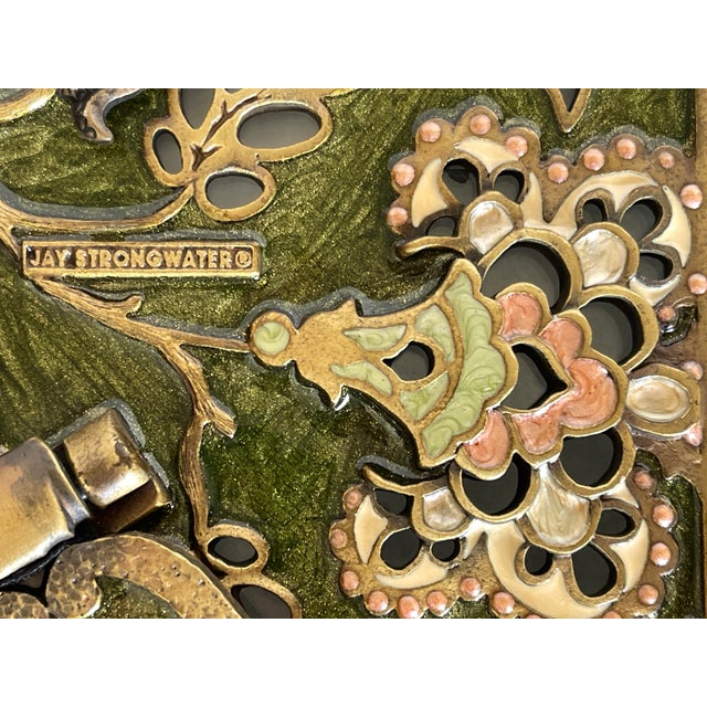 Jay Strongwater Ornate Jeweled and Enameled Metal Scroll Picture Frame For Sale - Image 10 of 10