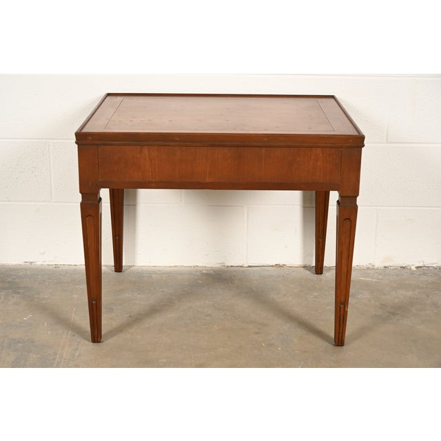 Baker Furniture French Regency Louis XVI Cherry Wood Side Table or Tea Table, Circa 1960s For Sale - Image 11 of 12