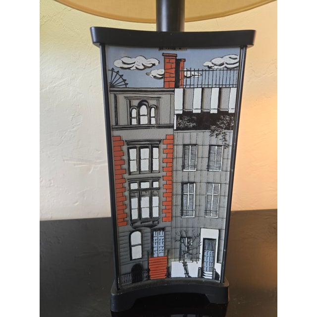 Maurice Heaton Brownstone Enameled Glass Lamps - A Pair For Sale In Miami - Image 6 of 12