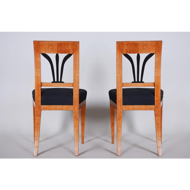 Biedermeier Chairs in Cherrywood, 1820s, Set of 2 For Sale - Image 3 of 6
