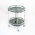 Mid-Century Modern Vintage Side Table or Liquor Trolley in Chrome-Plated Iron and Glass, Spain, 1970s For Sale - Image 3 of 10