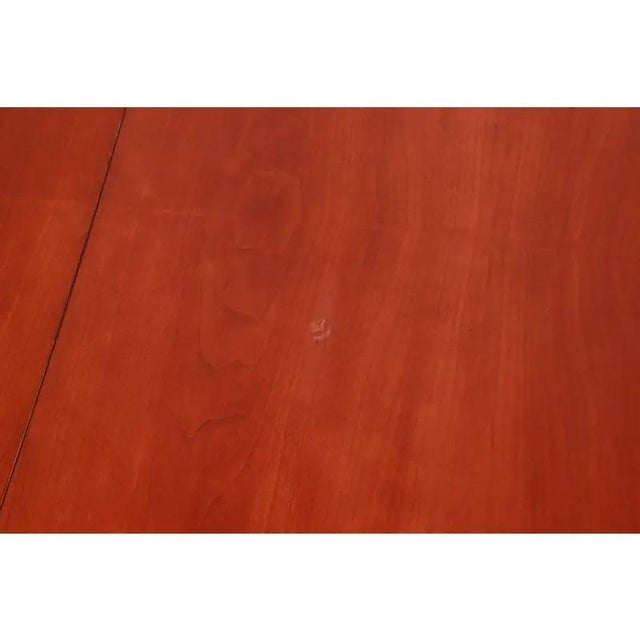 Baker Furniture Neoclassical Inlaid Cherry and Burl Wood Extension Dining Table For Sale - Image 11 of 13