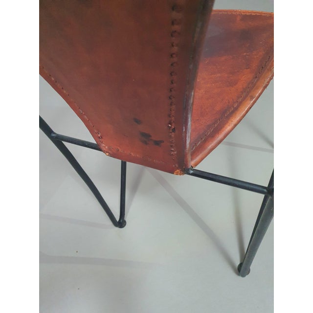 Chair in Leather and Wrought Iron For Sale - Image 14 of 18
