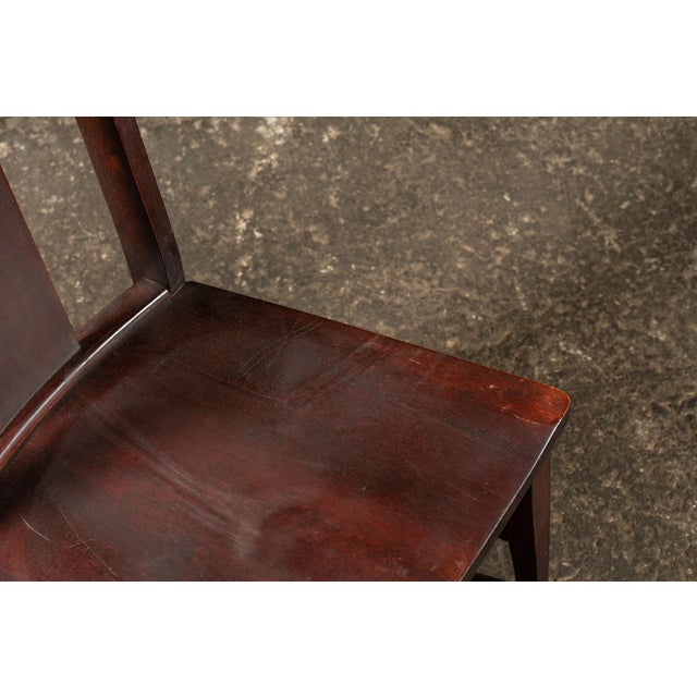 Early 20th Century Arts and Crafts Mahogany Rocking Chair For Sale In Chicago - Image 6 of 7