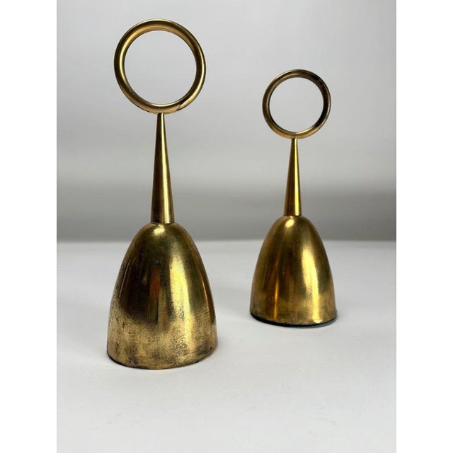 Ignazio Gardella, Brass Doorstops attributed to Azucena, Italy, 1950s, Set of 2 For Sale - Image 3 of 8