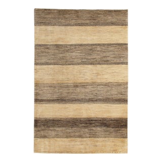 Persian Hand-Knotted Gabbeh Rug 4'11" X 7'8" For Sale